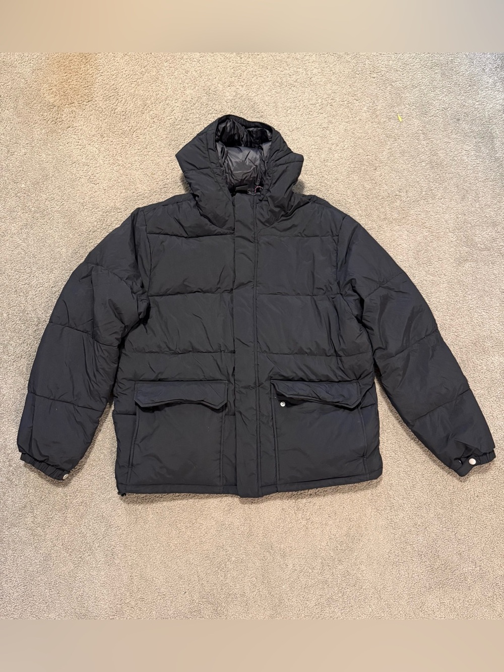LCKR Men's Black Puffer Jacket - Insulated Winter Coat